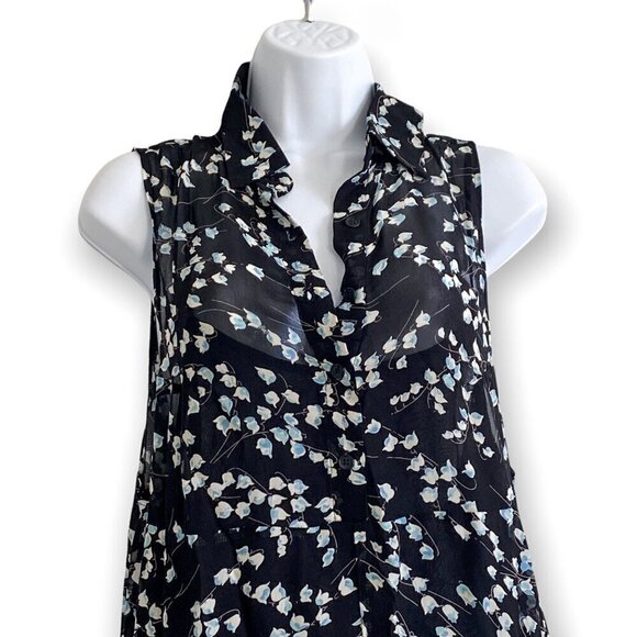 REFORMATION  Floral Print Sheer Sleeveless Maxi Tent Dress, Size S, with slip - Picture 11 of 16